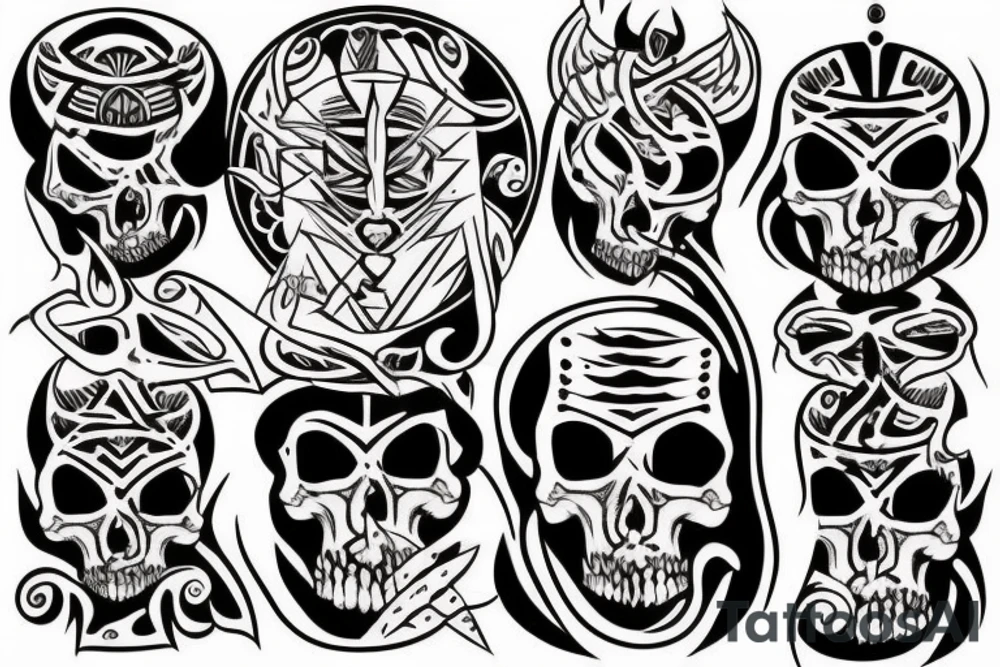 god of death with judas tattoo idea