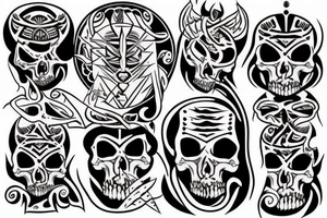 god of death with judas tattoo idea
