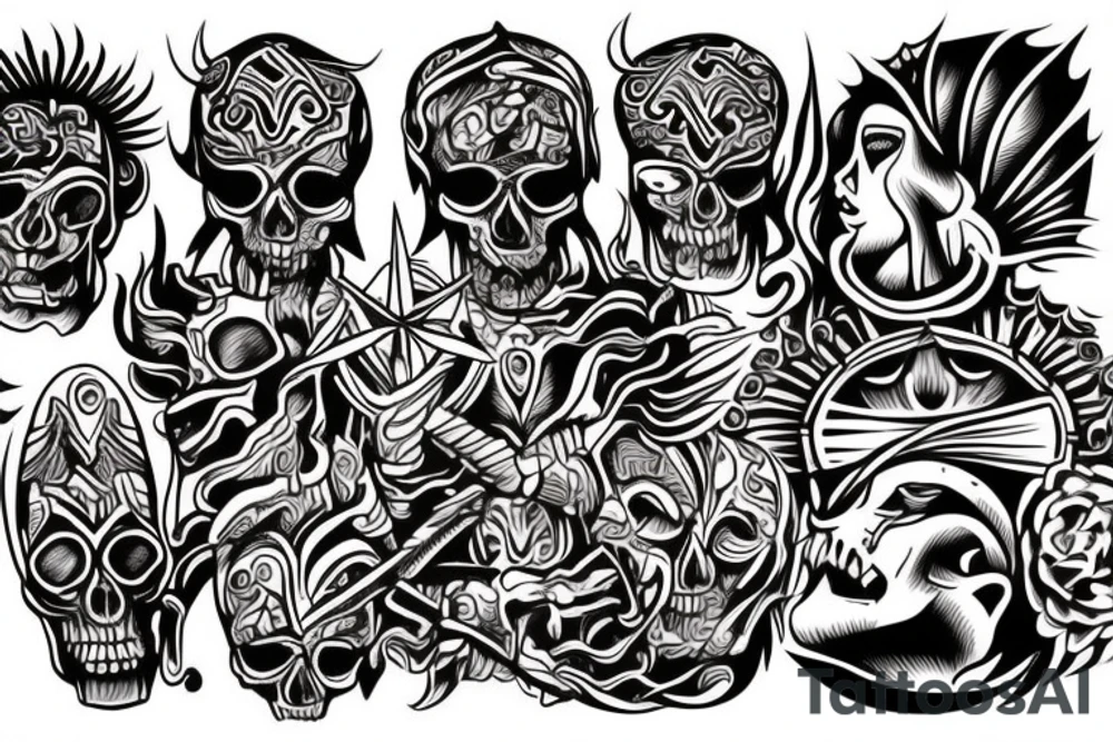 god of death with judas tattoo idea