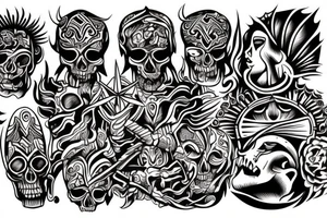 god of death with judas tattoo idea