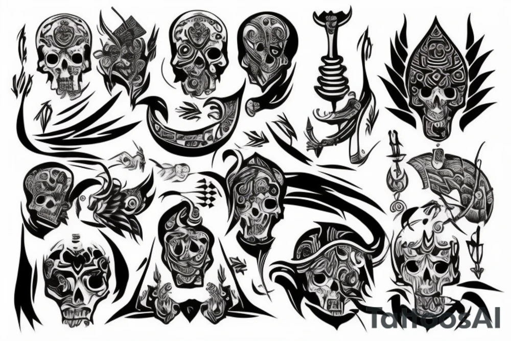 god of death tattoo idea