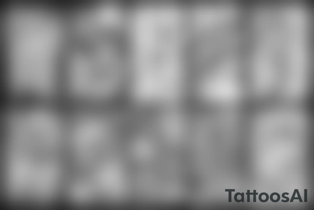 wavy shaded clouds, a few small stars, includes the numbers 4, 10, 24, 12 in that order tattoo idea