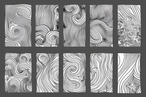 wavy shaded clouds, a few small stars, includes the numbers 4, 10, 24, 12 in that order tattoo idea