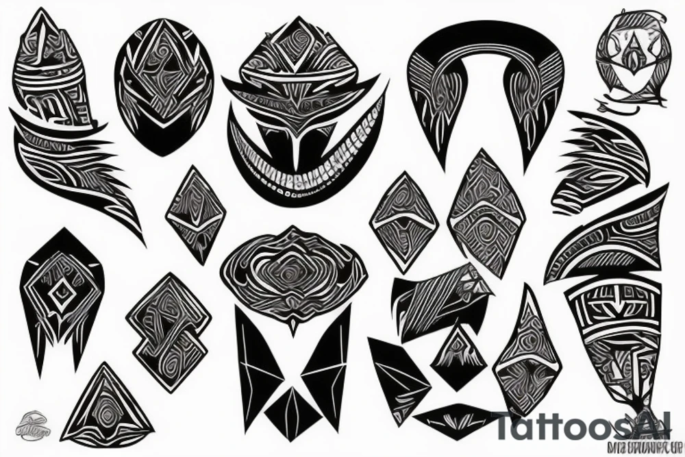sharp lines tattoo idea