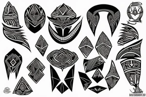 sharp lines tattoo idea
