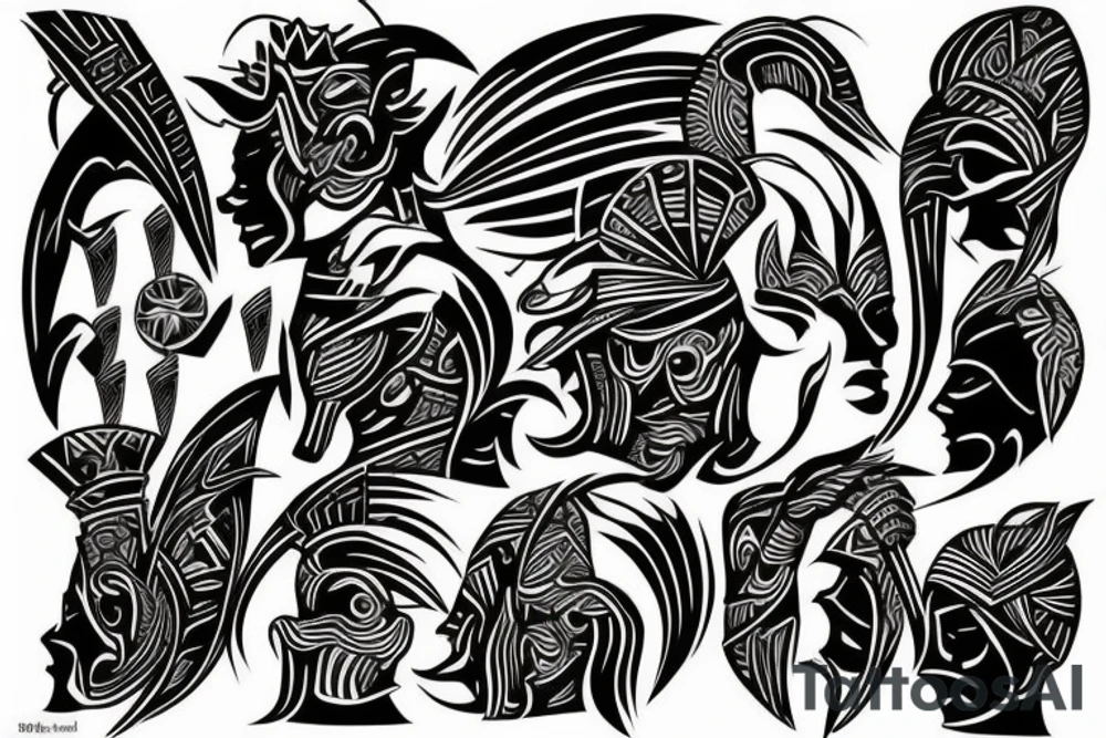 sharp lines tattoo idea