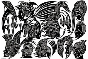 sharp lines tattoo idea
