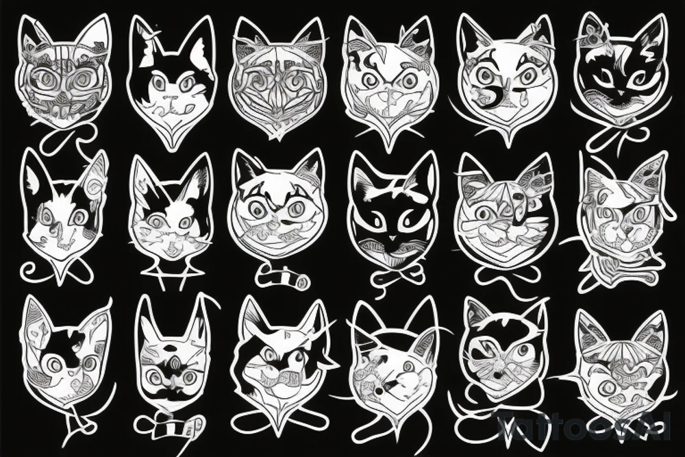 Black cat tattoo idea