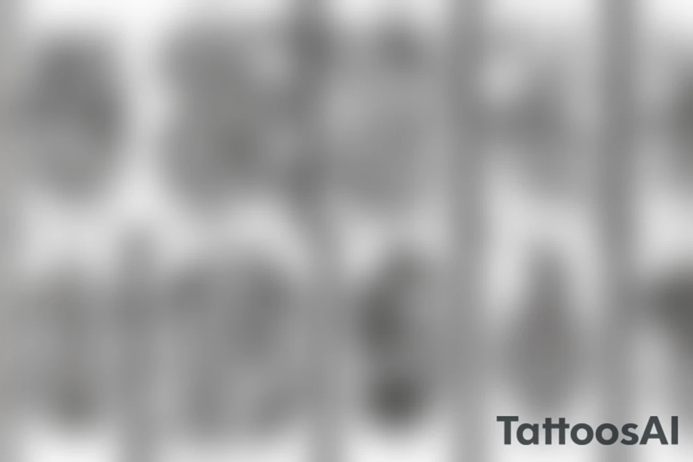 Abstract symbol flower tattoo idea