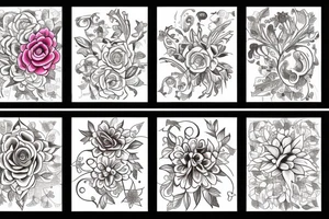 Abstract symbol flower tattoo idea
