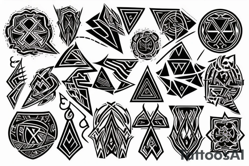 Abstract symbol ftribal tattoo idea