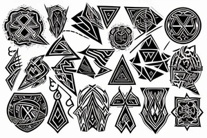 Abstract symbol ftribal tattoo idea
