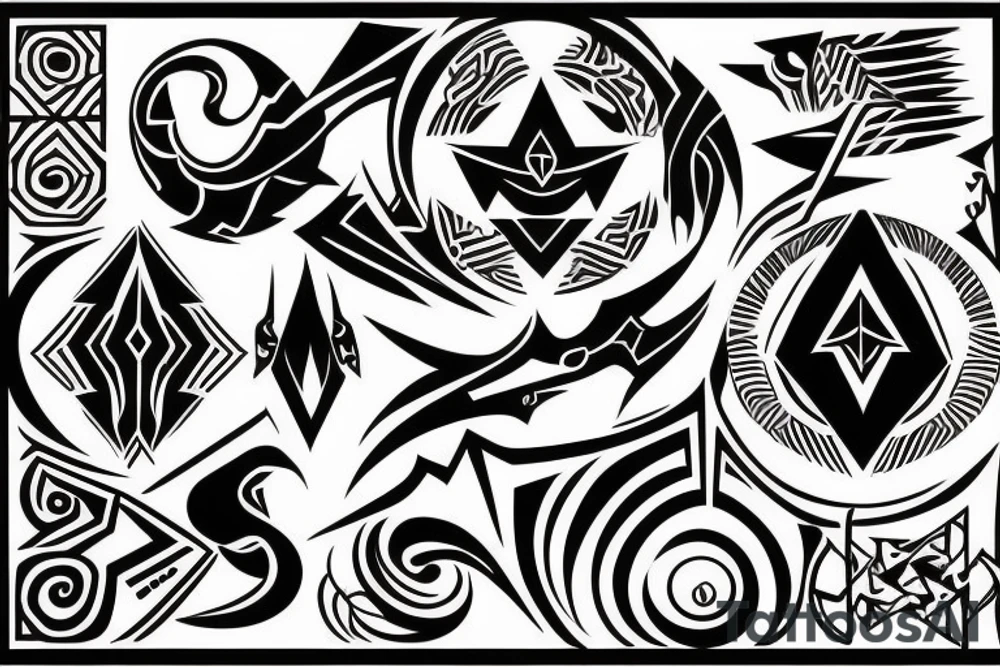 Abstract symbol ftribal tattoo idea