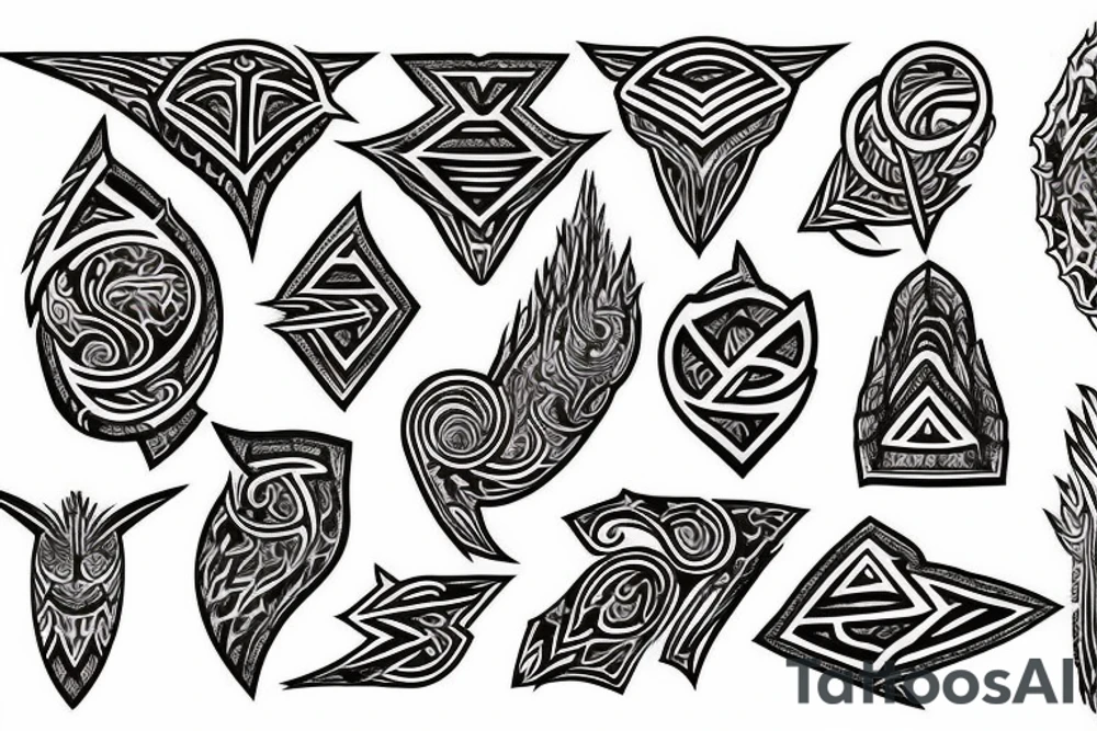 Abstract symbol ftribal tattoo idea