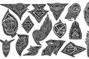 Abstract symbol ftribal tattoo idea