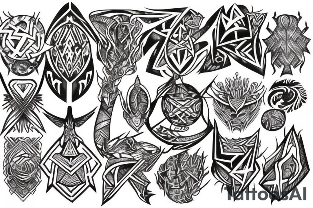 Abstract symbol ftribal tattoo idea