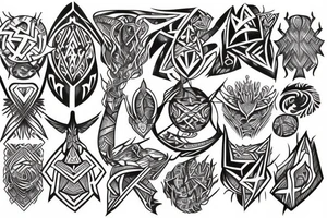 Abstract symbol ftribal tattoo idea