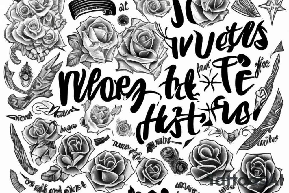 the words “From the…” in quotes across chest tattoo idea