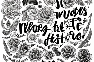 the words “From the…” in quotes across chest tattoo idea
