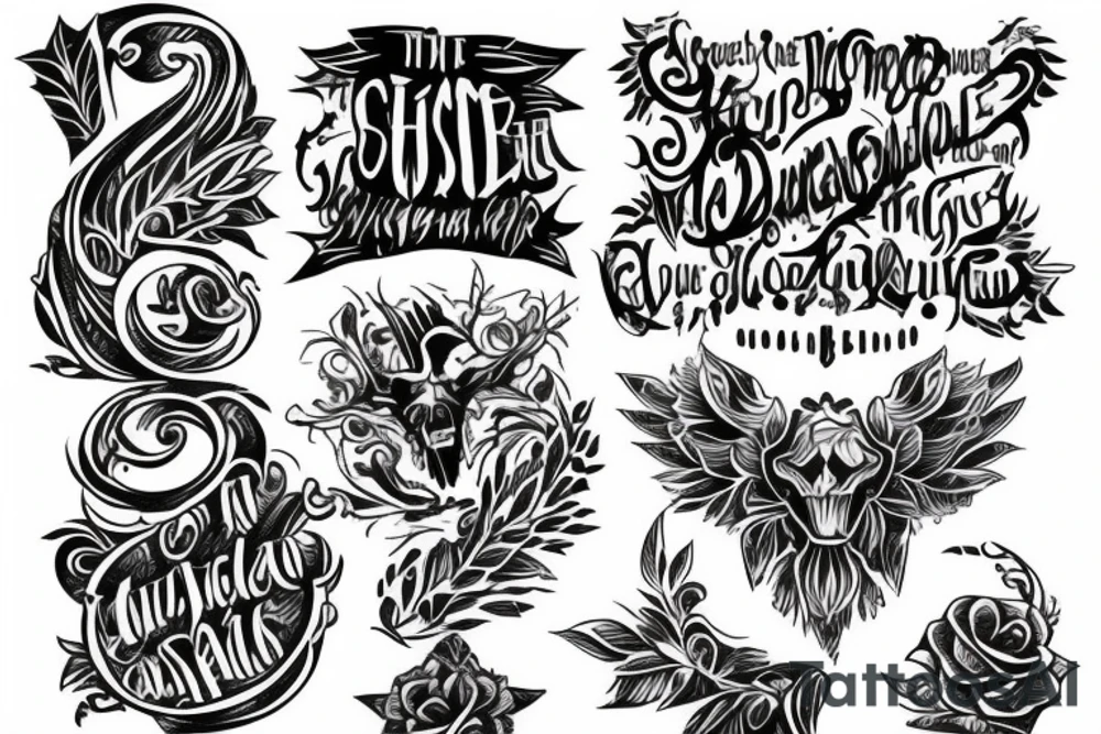 the words “From the…” in quotes across chest tattoo idea