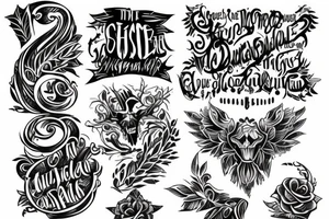 the words “From the…” in quotes across chest tattoo idea