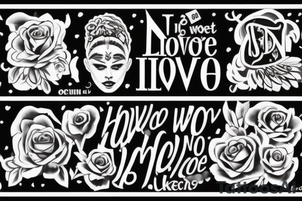 колесо обозрения в лесу с надписью "no one will love the way i do" tattoo idea