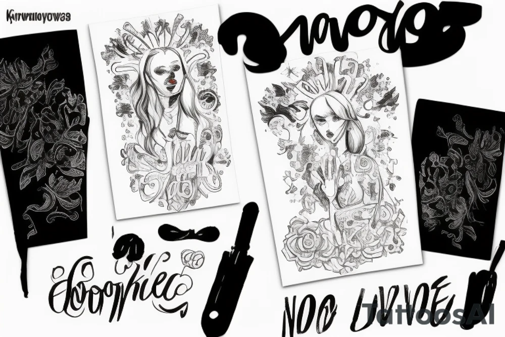 колесо обозрения в лесу с надписью "no one will love the way i do" tattoo idea