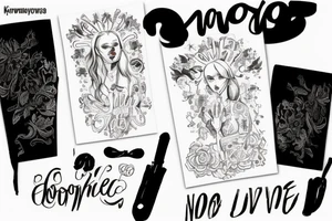 колесо обозрения в лесу с надписью "no one will love the way i do" tattoo idea