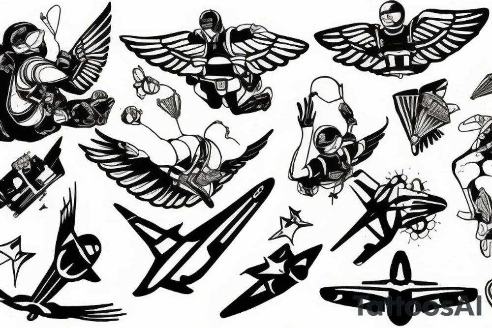 Skydiving tattoo idea