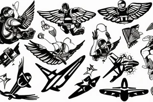 Skydiving tattoo idea