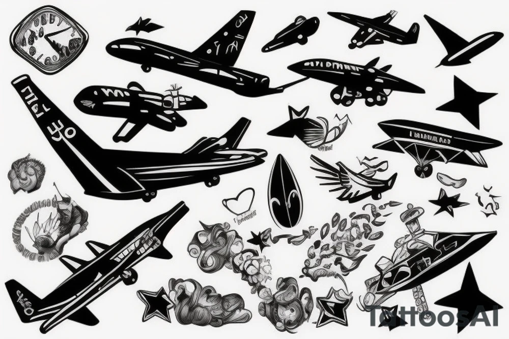 Human falling from a plane tattoo idea