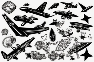 Human falling from a plane tattoo idea