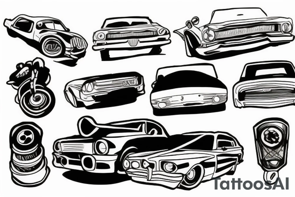 Crashed car tattoo idea