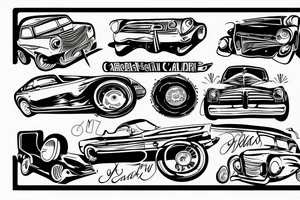 Crashed car tattoo idea