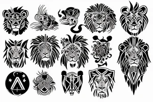 Zuez lion bravery pain and hurt tattoo idea
