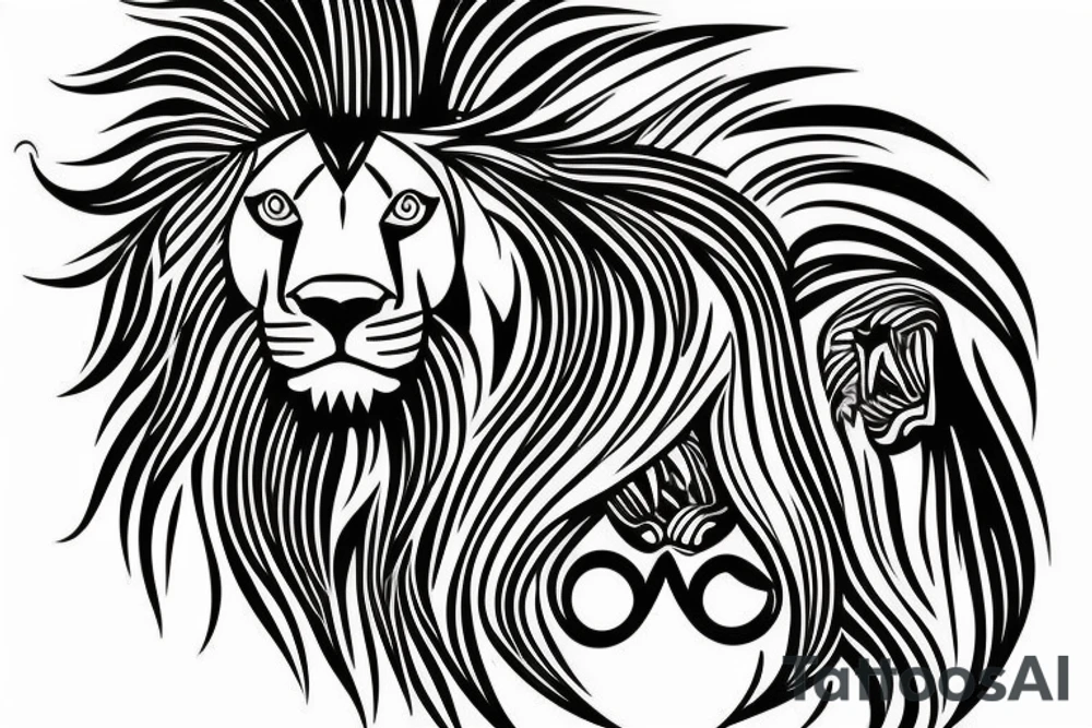 Zuez lion bravery pain and hurt tattoo idea