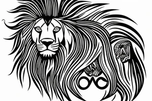 Zuez lion bravery pain and hurt tattoo idea