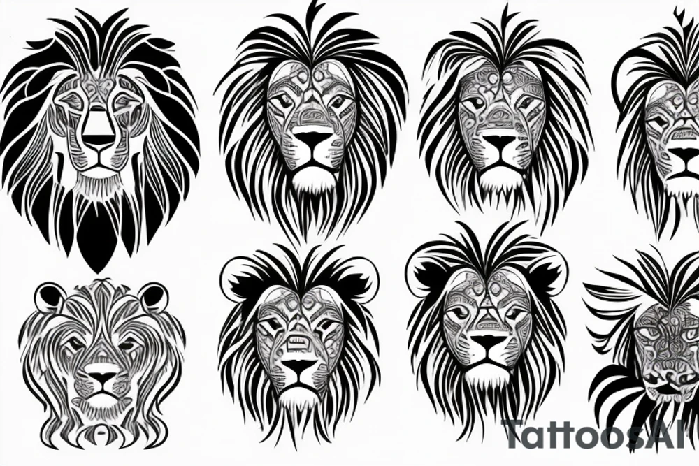 Zuez lion bravery pain and hurt tattoo idea