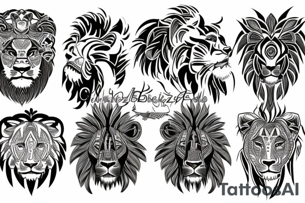 Zuez lion bravery pain and hurt tattoo idea