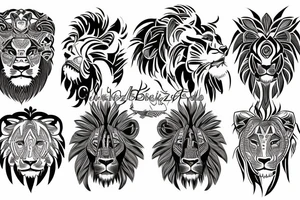 Zuez lion bravery pain and hurt tattoo idea