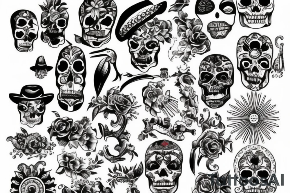 Mexico and colombia tattoo idea