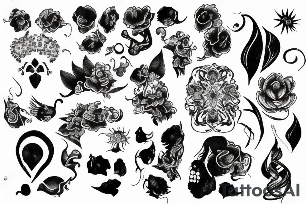 Blackwork polinesia tattoo idea