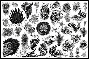 Blackwork polinesia tattoo idea