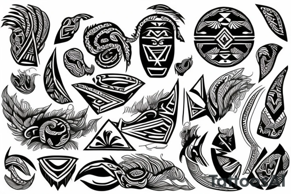 Blackwork polynesia tattoo idea