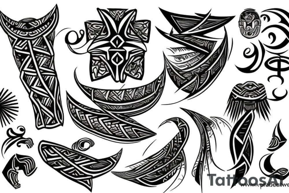 Blackwork polynesia tattoo idea