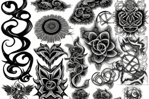 Blackwork fractal tattoo idea