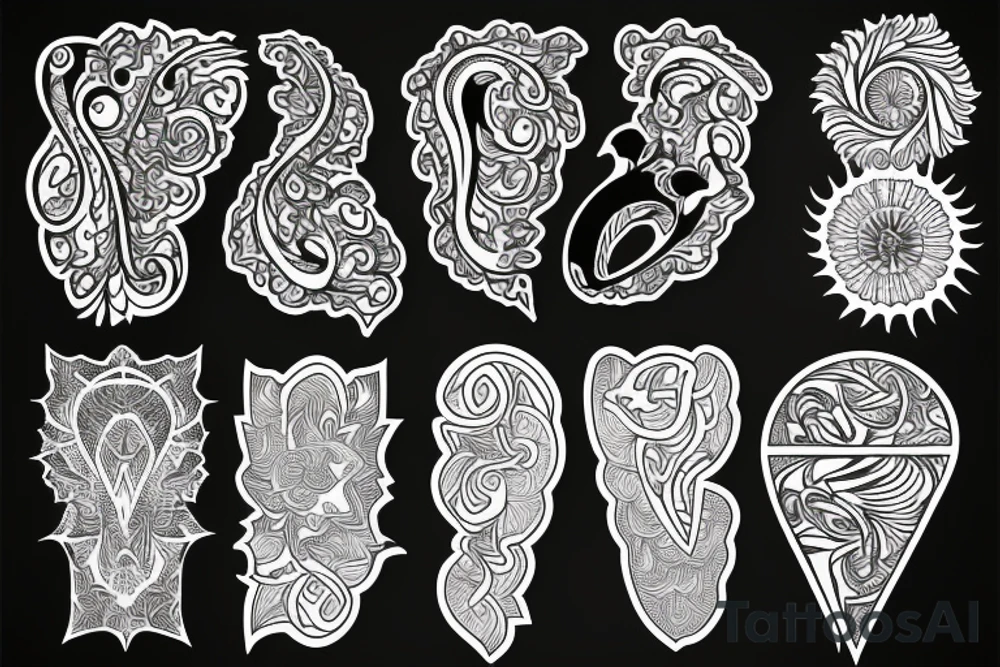 Blackwork fractal tattoo idea