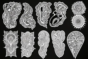 Blackwork fractal tattoo idea