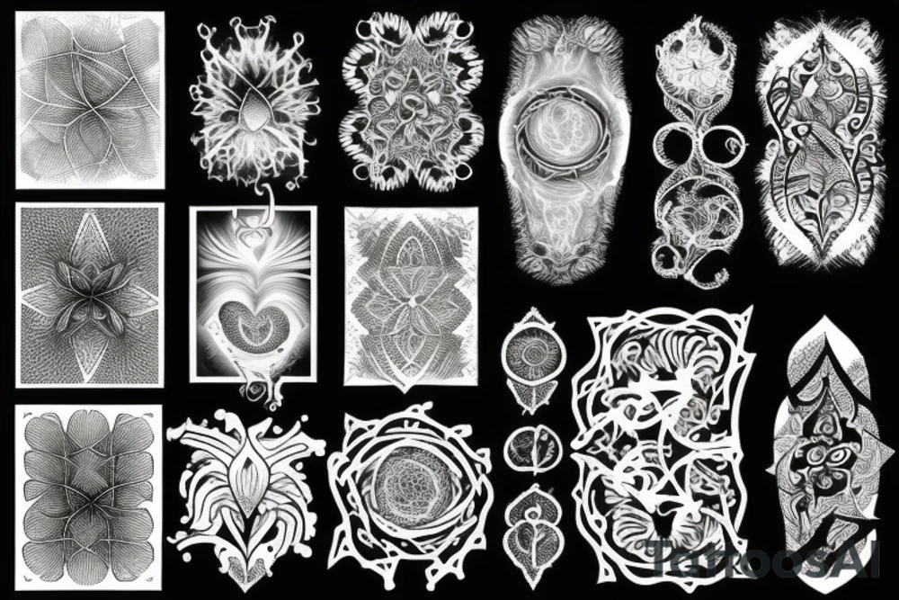 Blackwork fractal tattoo idea