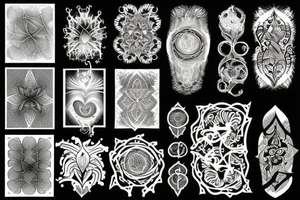 Blackwork fractal tattoo idea